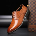 Thomas | Men's Lace-Up Shoes with Brogue Details, Elegant Business Shoes | My Sweet Wardrobe | Black