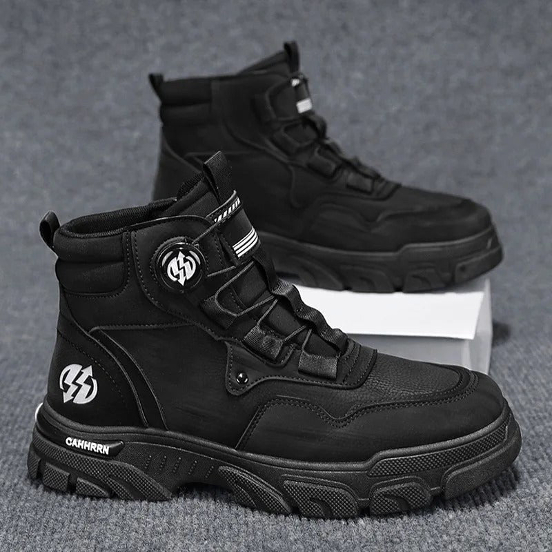 Thomas | Men's Work Boots with Dial Lock System, Heavy Duty Safety Boots | My Sweet Wardrobe | White