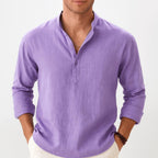 Thomas | Men's Linen Shirt with a Classic Collar – an Elegant Summer Shirt | My Sweet Wardrobe