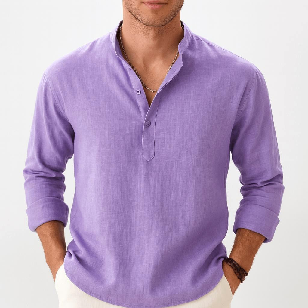Thomas | Men's Linen Shirt with a Classic Collar – an Elegant Summer Shirt | My Sweet Wardrobe