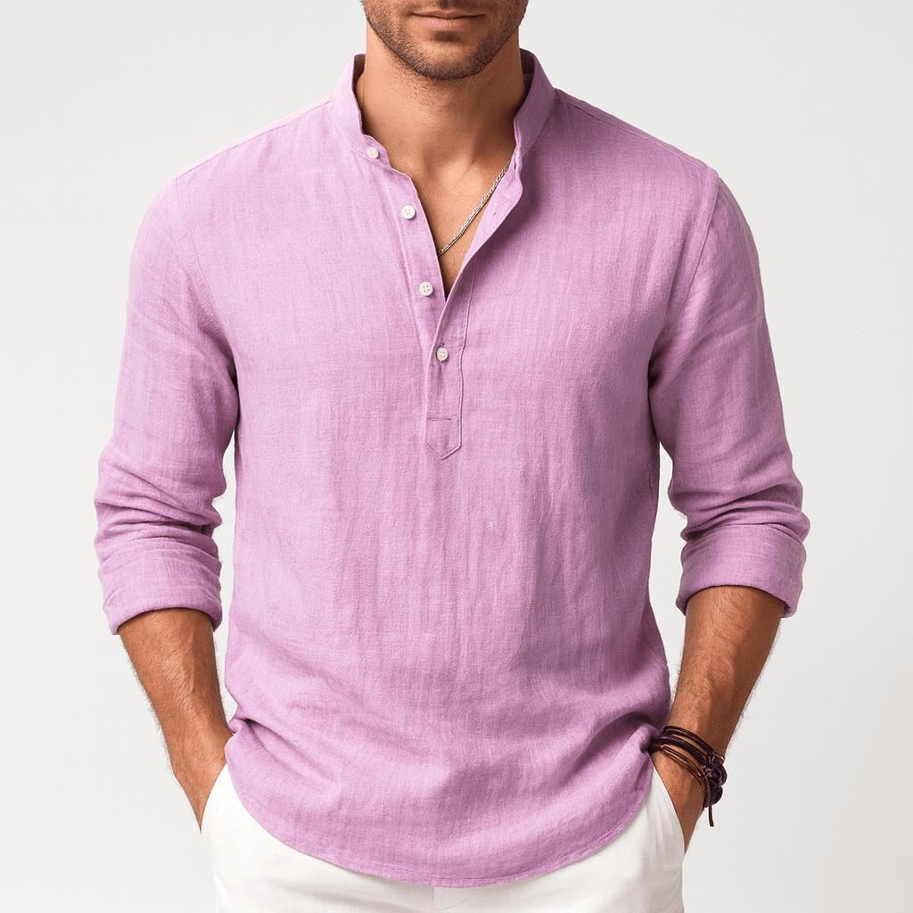 Thomas | Men's Linen Shirt with a Classic Collar – an Elegant Summer Shirt | My Sweet Wardrobe