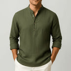 Thomas | Men's Linen Shirt with a Classic Collar – an Elegant Summer Shirt | My Sweet Wardrobe