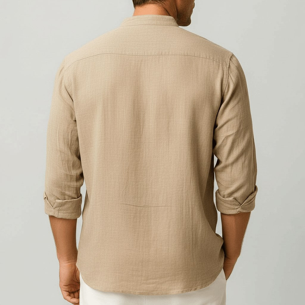 Thomas | Men's Linen Shirt with a Classic Collar – an Elegant Summer Shirt | My Sweet Wardrobe