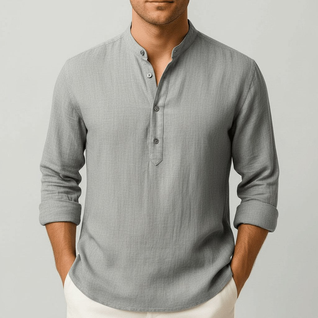 Thomas | Men's Linen Shirt with a Classic Collar – an Elegant Summer Shirt | My Sweet Wardrobe