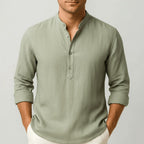 Thomas | Men's Linen Shirt with a Classic Collar – an Elegant Summer Shirt | My Sweet Wardrobe