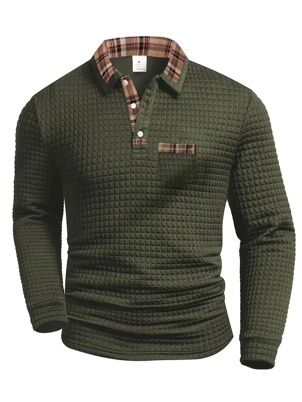 Torsten | Men's Polo Shirt with Check Pattern, Classic Check Polo Shirt | My Sweet Wardrobe | Dark Blue