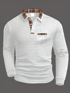 Torsten | Men's Polo Shirt with Check Pattern, Classic Check Polo Shirt | My Sweet Wardrobe | Dark Blue