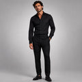 Tristan | Men's Checked Slim Fit Trousers, Smart Casual Trousers | Dressific | Dark Gray