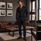 Tristan | Men's Checked Slim Fit Trousers, Smart Casual Trousers | Dressific