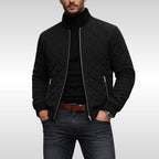 Tristan | Men's Quilted Jacket, Lightweight Autumn Coat | My Sweet Wardrobe | Black