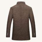 Tucker | Men's Wool Blend Tailored Trench Coat, Classic Formal Coat | My Sweet Wardrobe