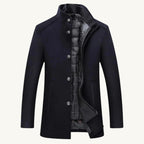 Tucker | Men's Wool Blend Tailored Trench Coat, Classic Formal Coat | My Sweet Wardrobe