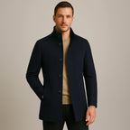 Tucker | Men's Wool Blend Tailored Trench Coat, Classic Formal Coat | My Sweet Wardrobe