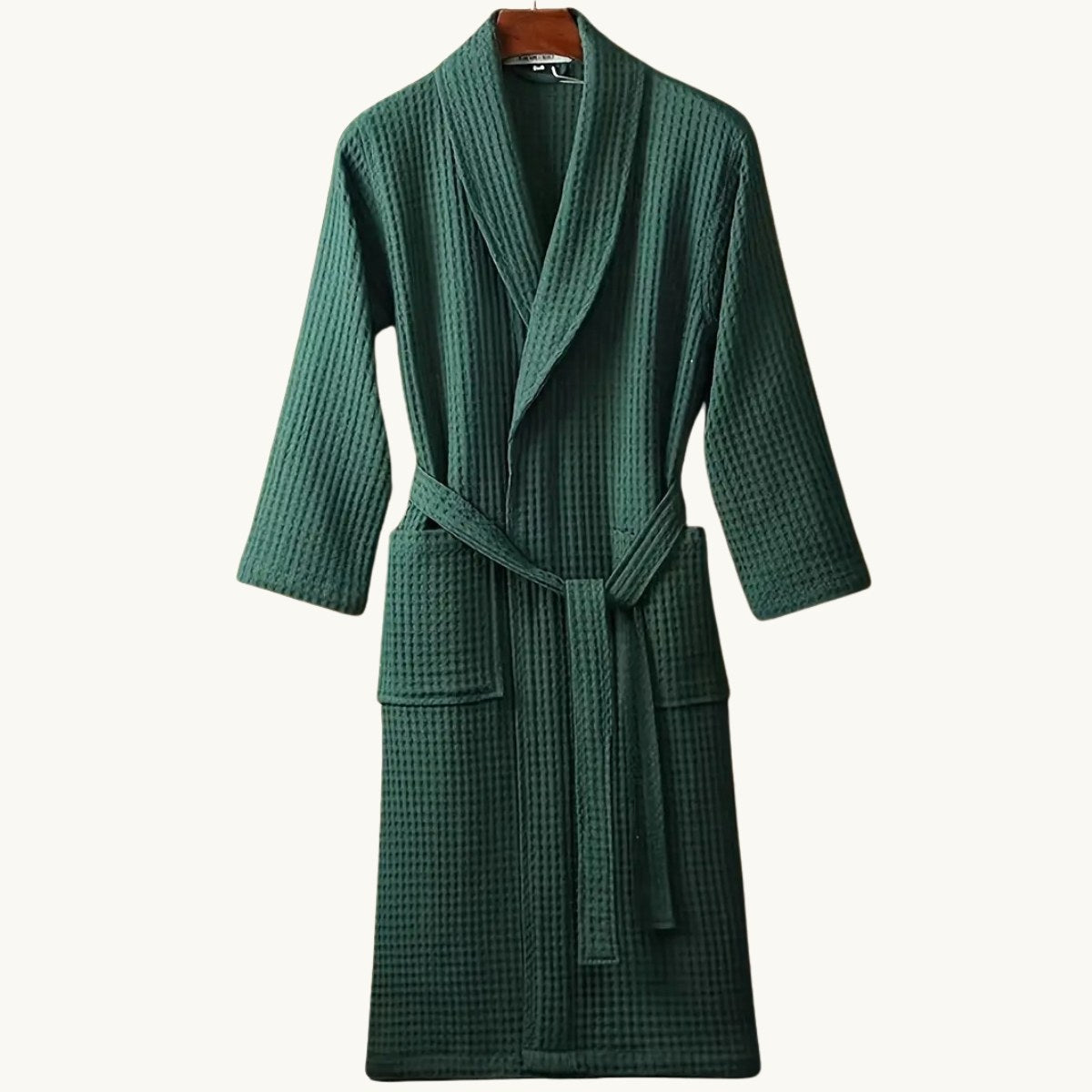 Tyler | Men's Cotton Waffle Lightweight Bathrobe, Spa Robe with Belt | Dressific