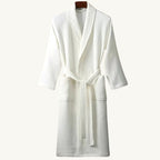Tyler | Men's Cotton Waffle Lightweight Bathrobe, Spa Robe with Belt | Dressific