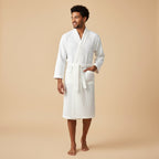 Tyler | Men's Cotton Waffle Lightweight Bathrobe, Spa Robe with Belt | Dressific