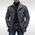 Tyler | Men's Fleece-Lined Coat, Warm Autumn Coat | My Sweet Wardrobe | Grey