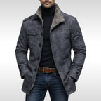 Tyler | Men's Fleece-Lined Coat, Warm Autumn Coat | My Sweet Wardrobe | Grey