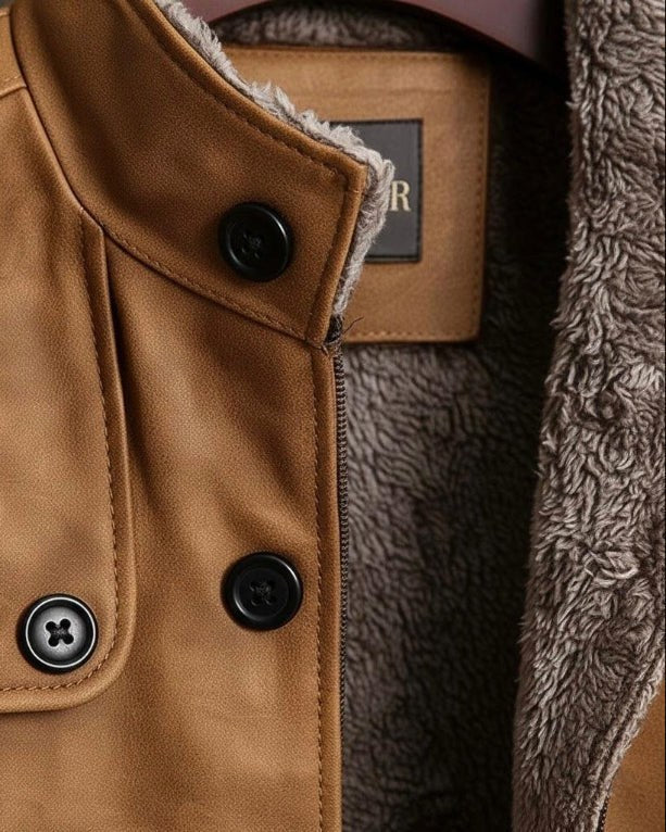 Tyler | Men's Fleece-Lined Coat, Warm Autumn Coat | My Sweet Wardrobe
