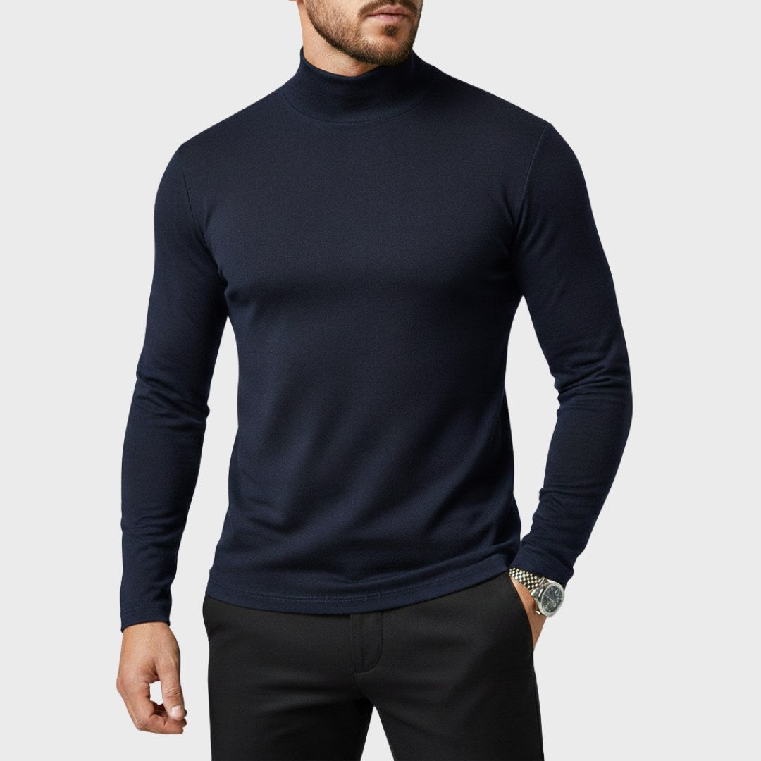 Uwe | Men's Turtleneck Jumper with Slim Fit, Elegant Autumn Jumper | My Sweet Wardrobe | Black