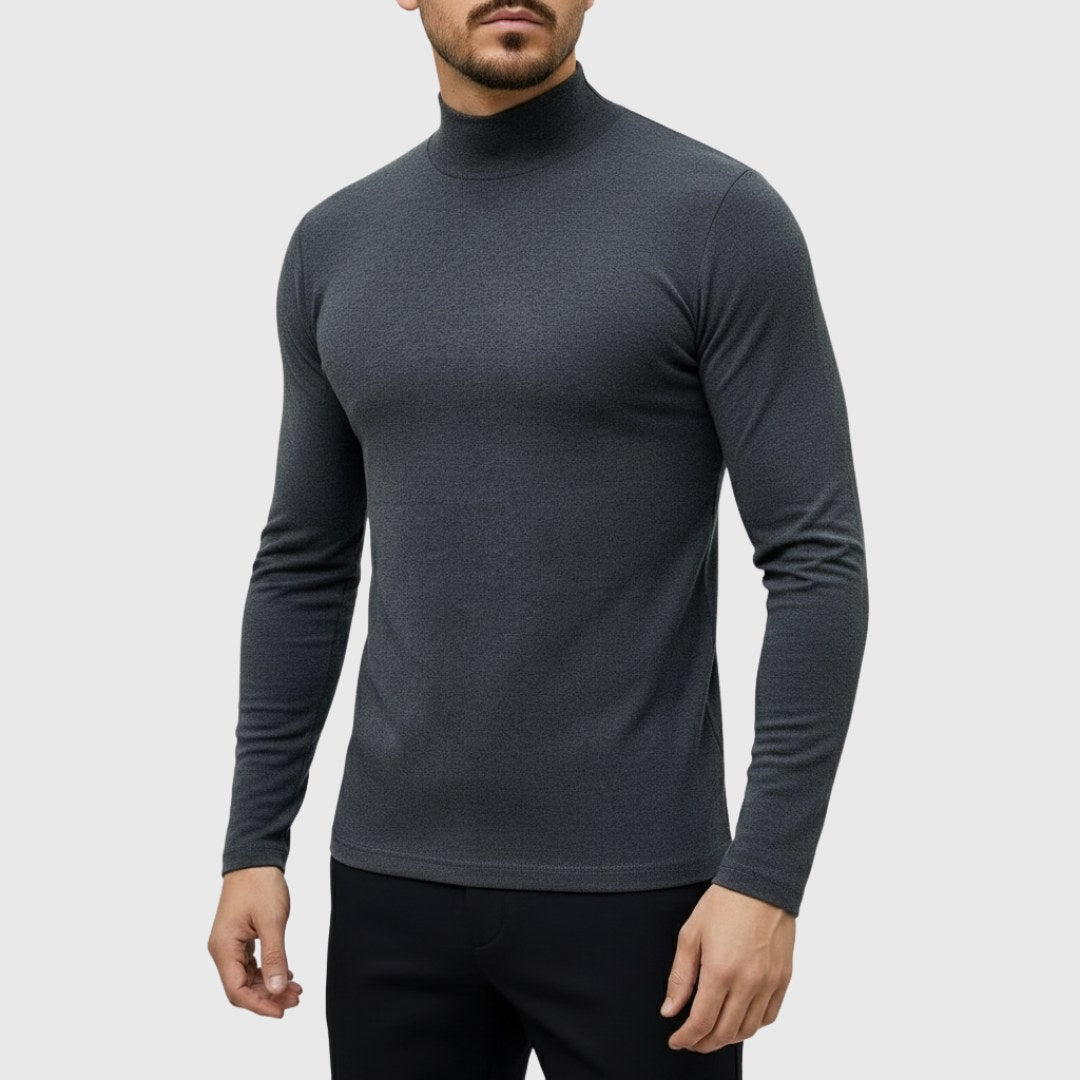 Uwe | Men's Turtleneck Jumper with Slim Fit, Elegant Autumn Jumper | My Sweet Wardrobe | Black