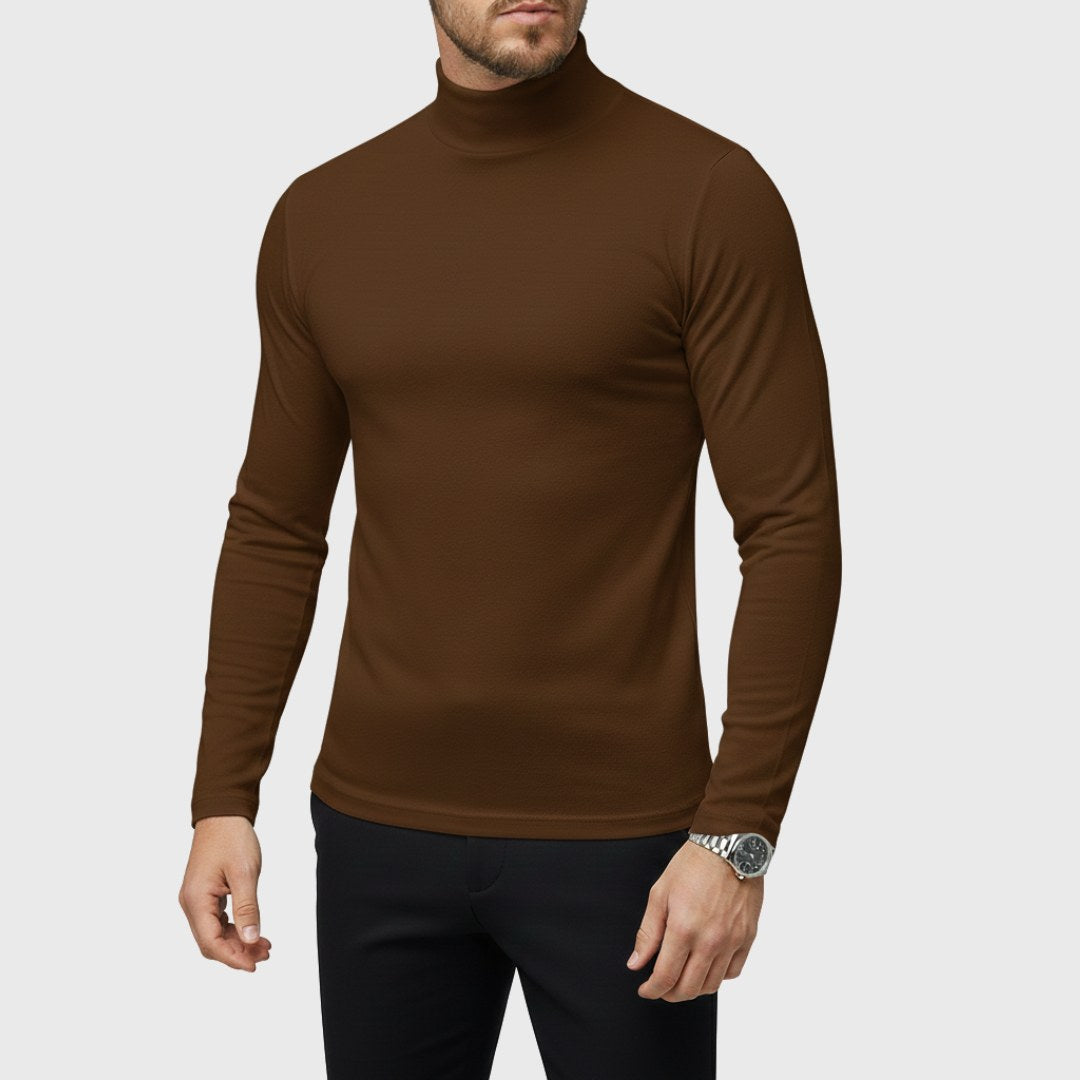 Uwe | Men's Turtleneck Jumper with Slim Fit, Elegant Autumn Jumper | My Sweet Wardrobe | Black