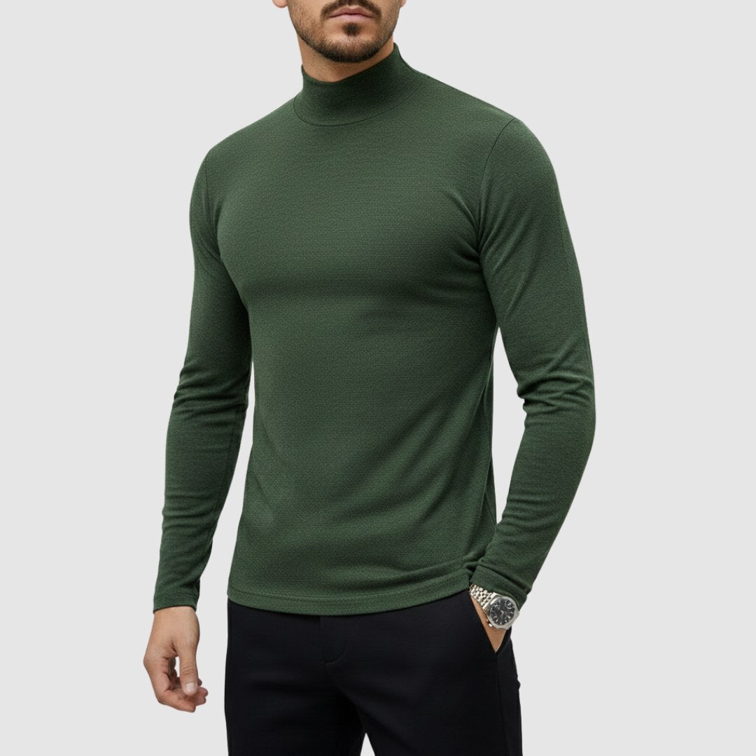 Uwe | Men's Turtleneck Jumper with Slim Fit, Elegant Autumn Jumper | My Sweet Wardrobe | Black