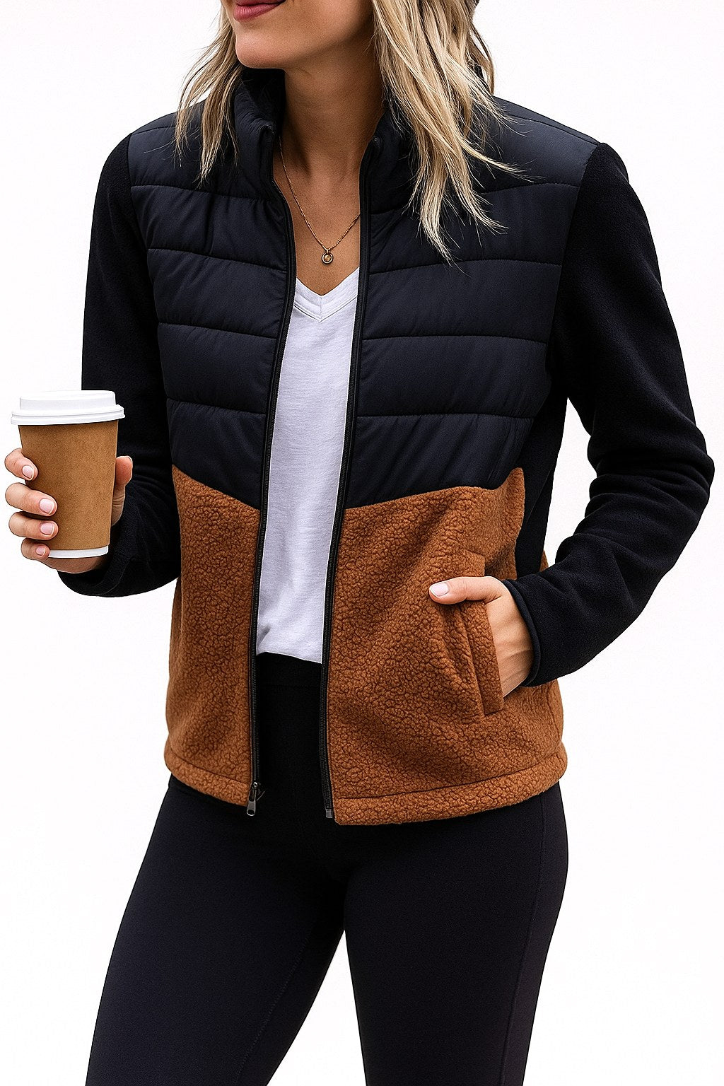 Valerie | Women's Lightweight Puffer Jacket, Fleece-Lined Autumn Coat | My Sweet Wardrobe