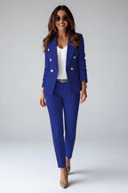 Valerie | Women's Tailored Blazer Suit, High-Waisted Trouser Suit | My Sweet Wardrobe | Grey