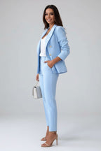 Valerie | Women's Tailored Blazer Suit, High-Waisted Trouser Suit | My Sweet Wardrobe | Navy Blue