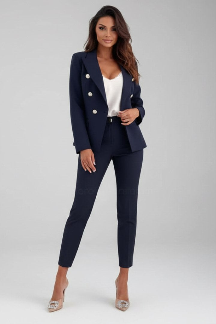 Valerie | Women's Tailored Blazer Suit, High-Waisted Trouser Suit | My Sweet Wardrobe | White