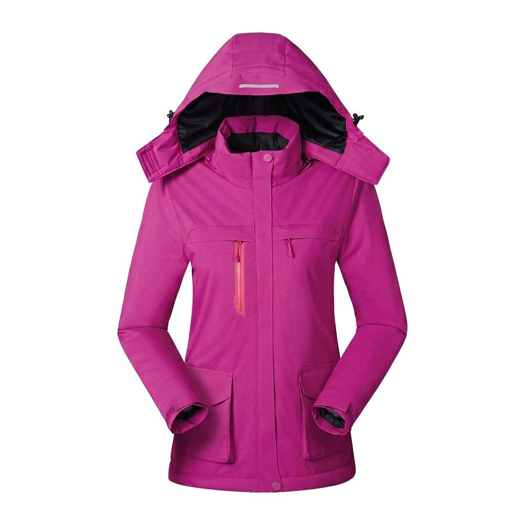 Victoire | Women's Hooded Heated Jacket with USB Power, Adjustable Temperature Jacket | My Sweet Wardrobe | Pink
