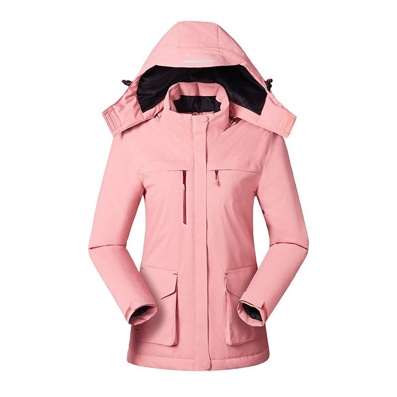 Victoire | Women's Hooded Heated Jacket with USB Power, Adjustable Temperature Jacket | My Sweet Wardrobe | Black