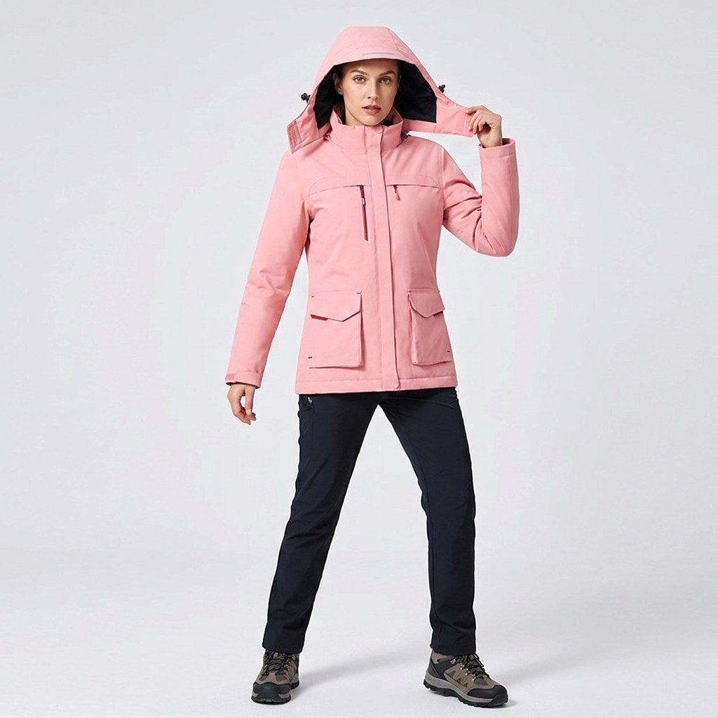 Victoire | Women's Hooded Heated Jacket with USB Power, Adjustable Temperature Jacket | My Sweet Wardrobe