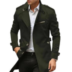 Vincent | Men's Collared Transitional Jacket, Zip and Button Closure Coat | My Sweet Wardrobe