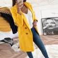 Violet | Women's Long Button-Front Coat, Elegant Tailored Coat | My Sweet Wardrobe
