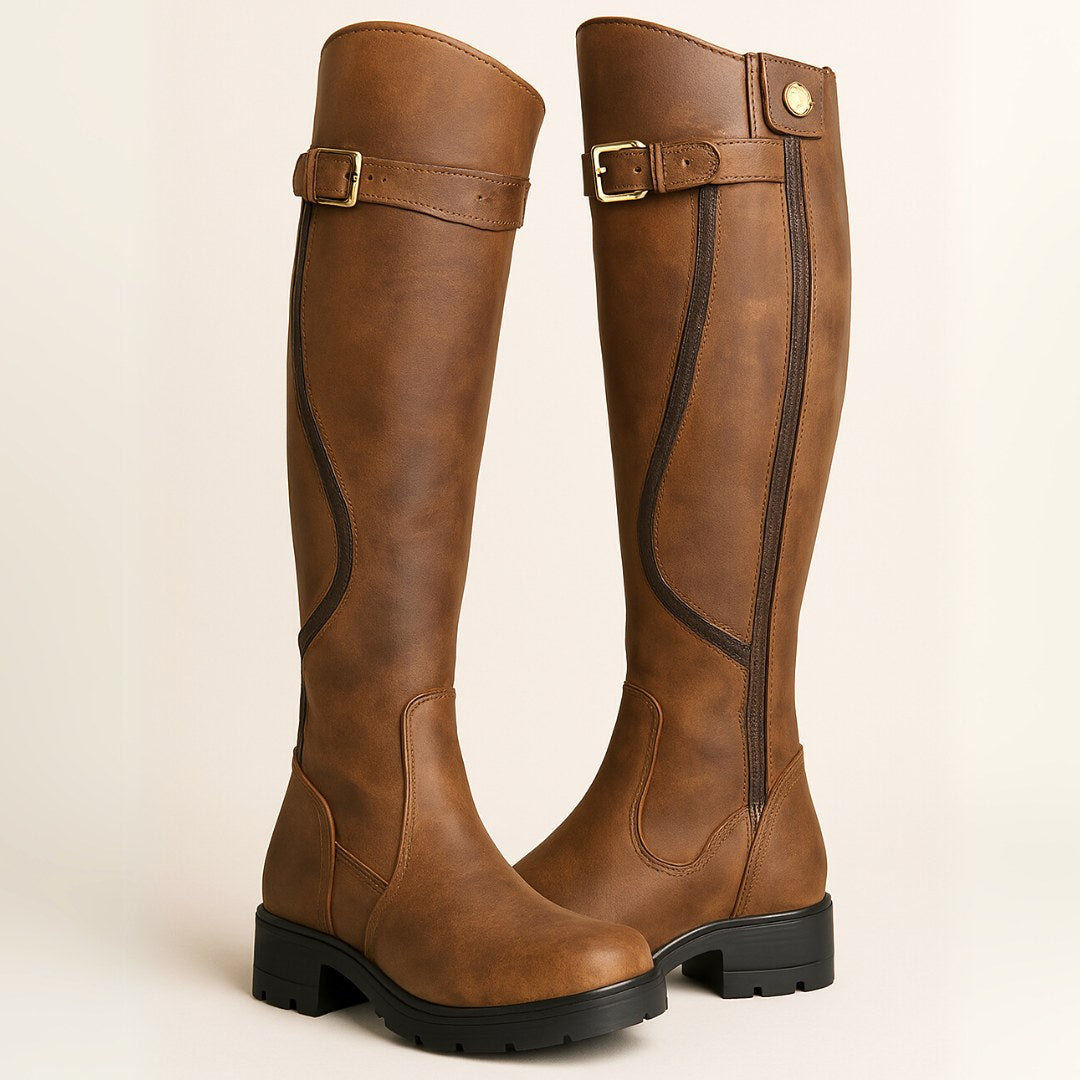 Violet | Women's Waterproof Boots, Practical Everyday Boots | My Sweet Wardrobe | Brown