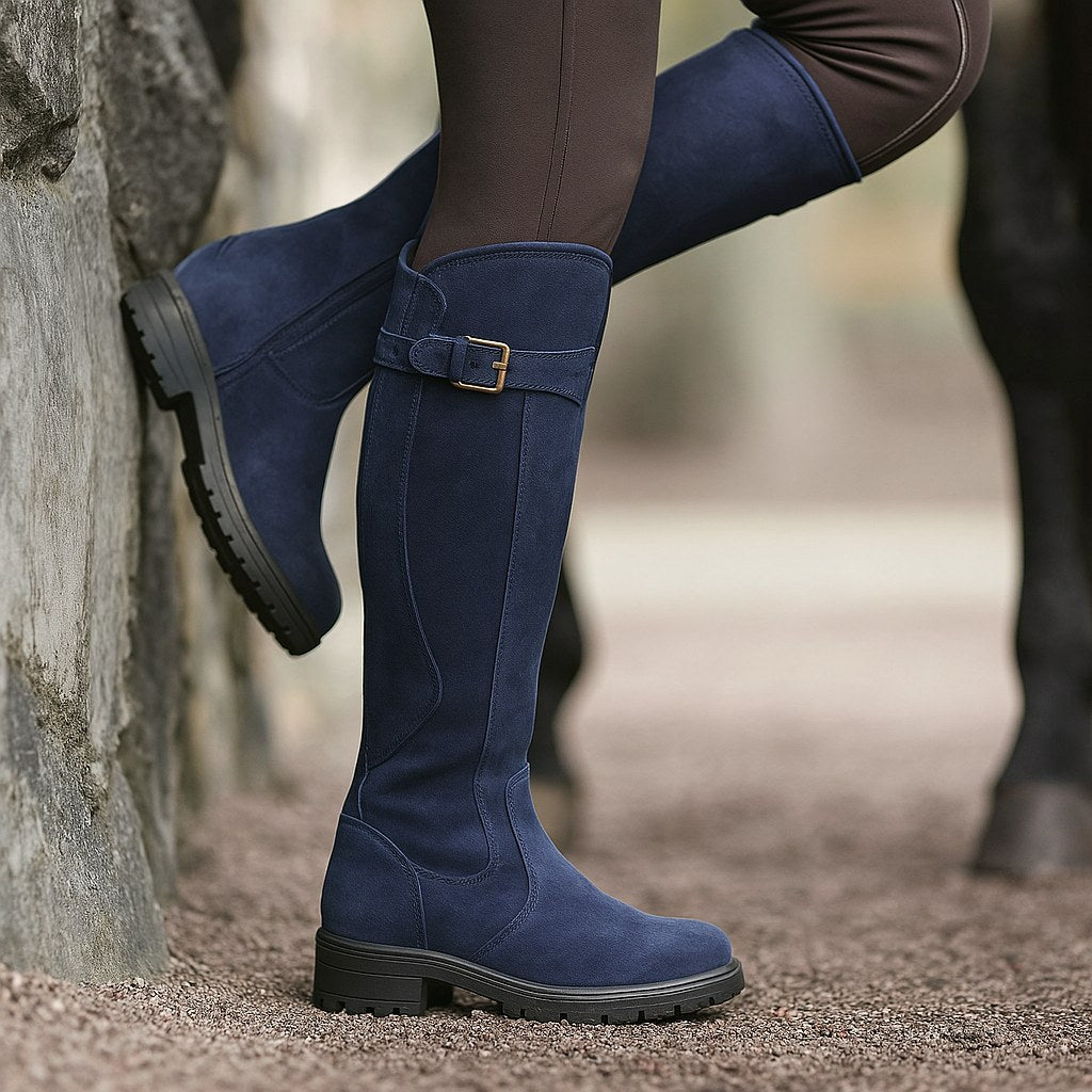 Violet | Women's Waterproof Boots, Practical Everyday Boots | My Sweet Wardrobe | Navy Blue