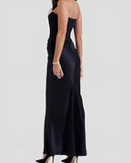 Viviane | Women's Strapless Draped Maxi Dress, Corset-Bodice Evening Dress | My Sweet Wardrobe | White