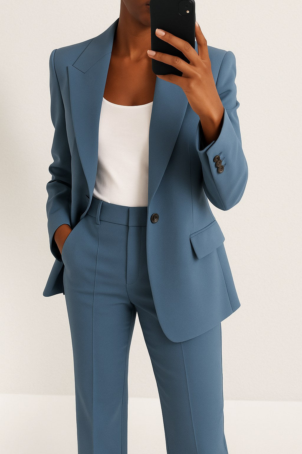 Vivienne | Women's Tailored Blazer and Trouser Set | My Sweet Wardrobe | Blue
