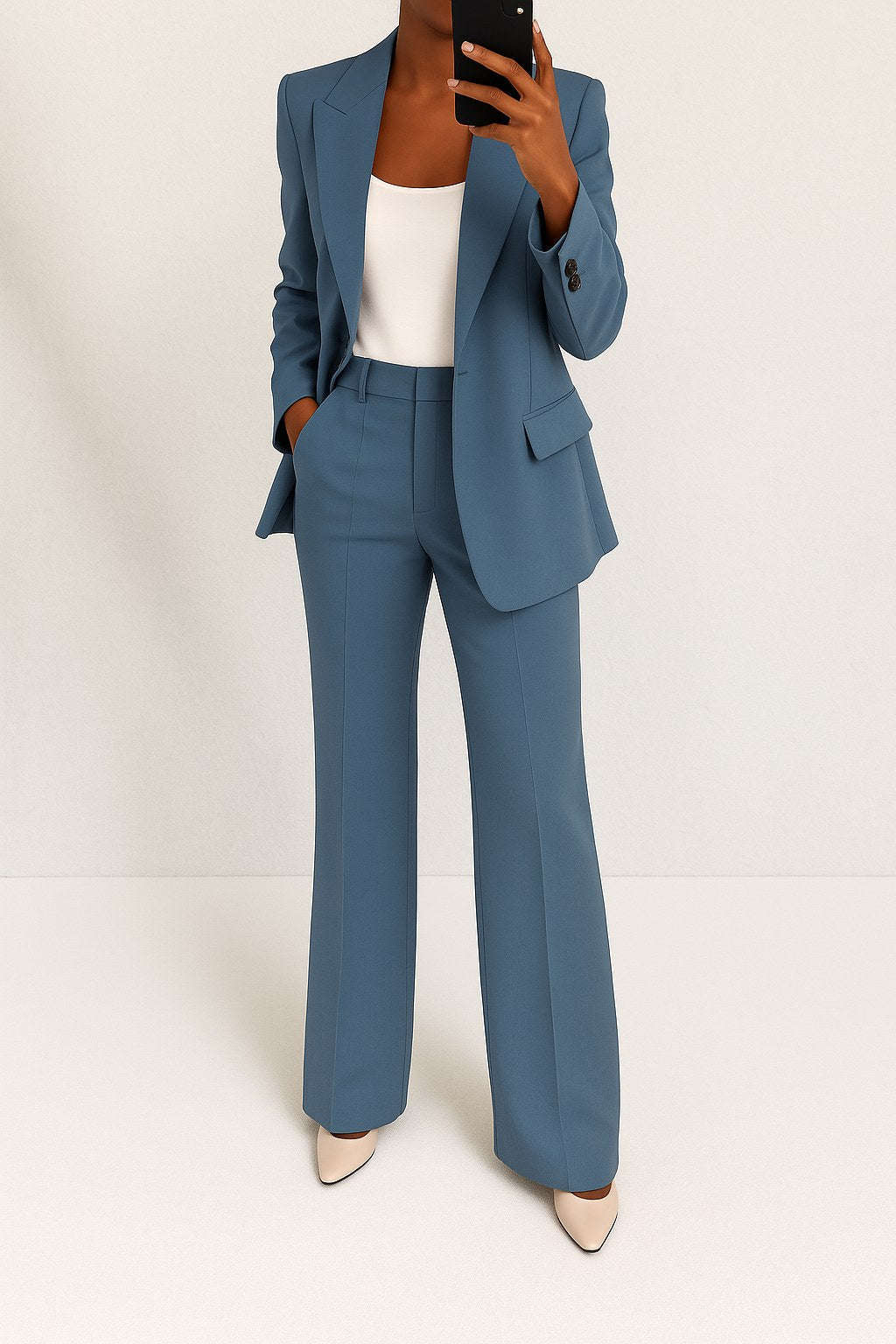 Vivienne | Women's Tailored Blazer and Trouser Set | My Sweet Wardrobe | Gray