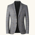 Warren | Men's Checked Lightweight Slim Fit Blazer, Smart Casual Blazer Suit | My Sweet Wardrobe | Dark Grey