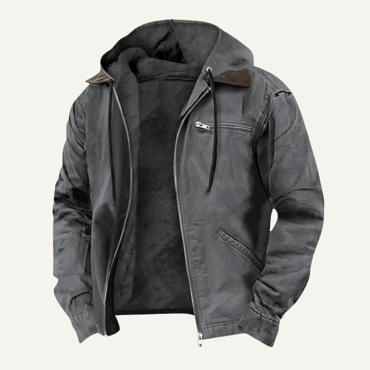 Wesley | Men's Hooded Fleece-Lined Jacket, Warm Winter Coat | My Sweet Wardrobe