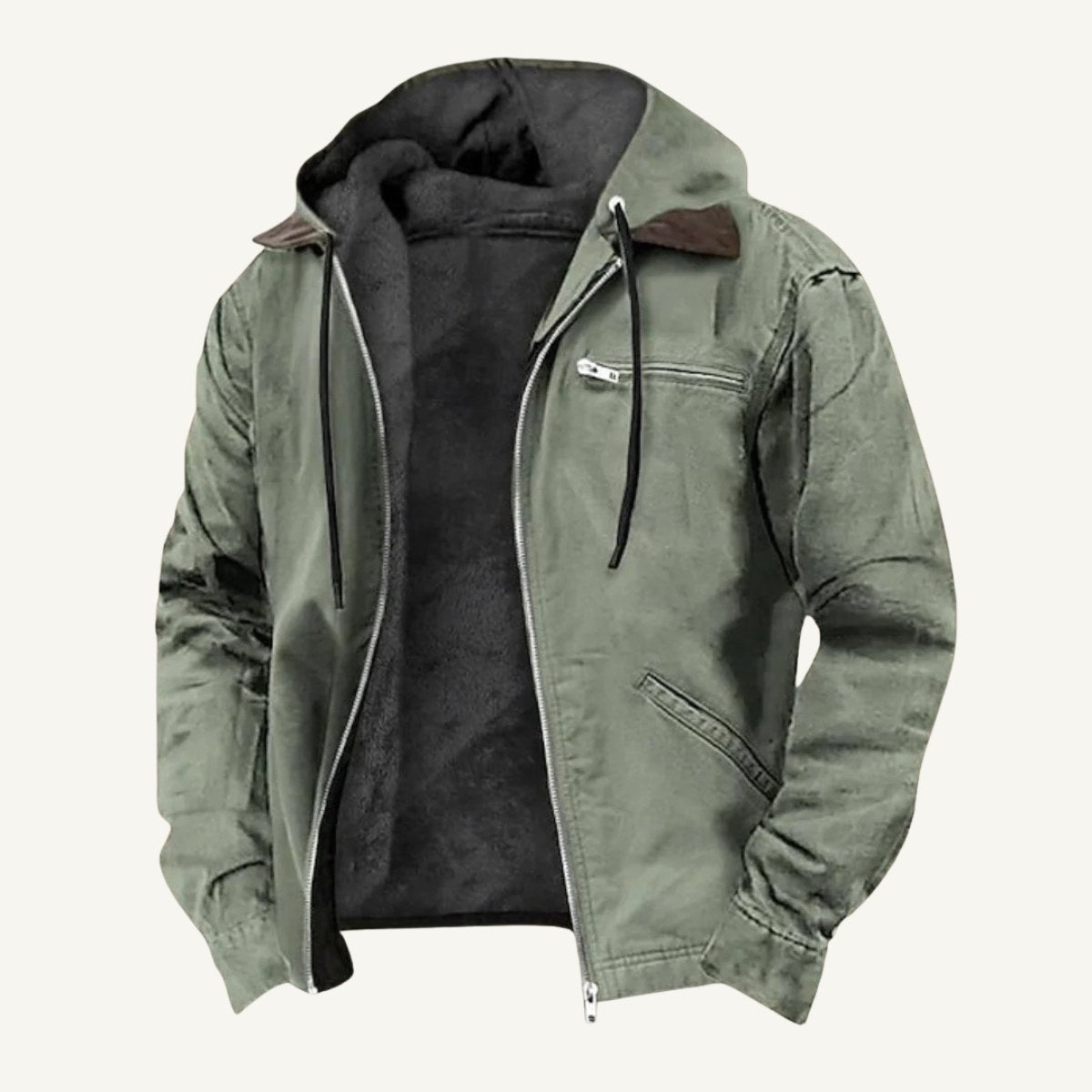 Wesley | Men's Hooded Fleece-Lined Jacket, Warm Winter Coat | My Sweet Wardrobe