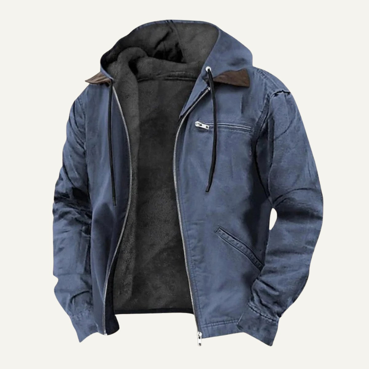 Wesley | Men's Hooded Fleece-Lined Jacket, Warm Winter Coat | My Sweet Wardrobe