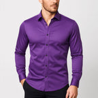 William | Men's Elastic Wrinkle-Resistant Shirt, Long-Sleeve Formal Shirt | My Sweet Wardrobe