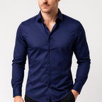 William | Men's Elastic Wrinkle-Resistant Shirt, Long-Sleeve Formal Shirt | My Sweet Wardrobe