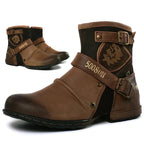 William | Men's Leather Biker-Style Boots, Classic Motorcycle Boots | My Sweet Wardrobe