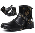 William | Men's Leather Biker-Style Boots, Classic Motorcycle Boots | My Sweet Wardrobe
