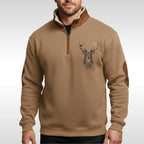 Wolfram | Men's Sherpa Jumper with Textured Structure, Warm Knit Jumper | My Sweet Wardrobe | Blue